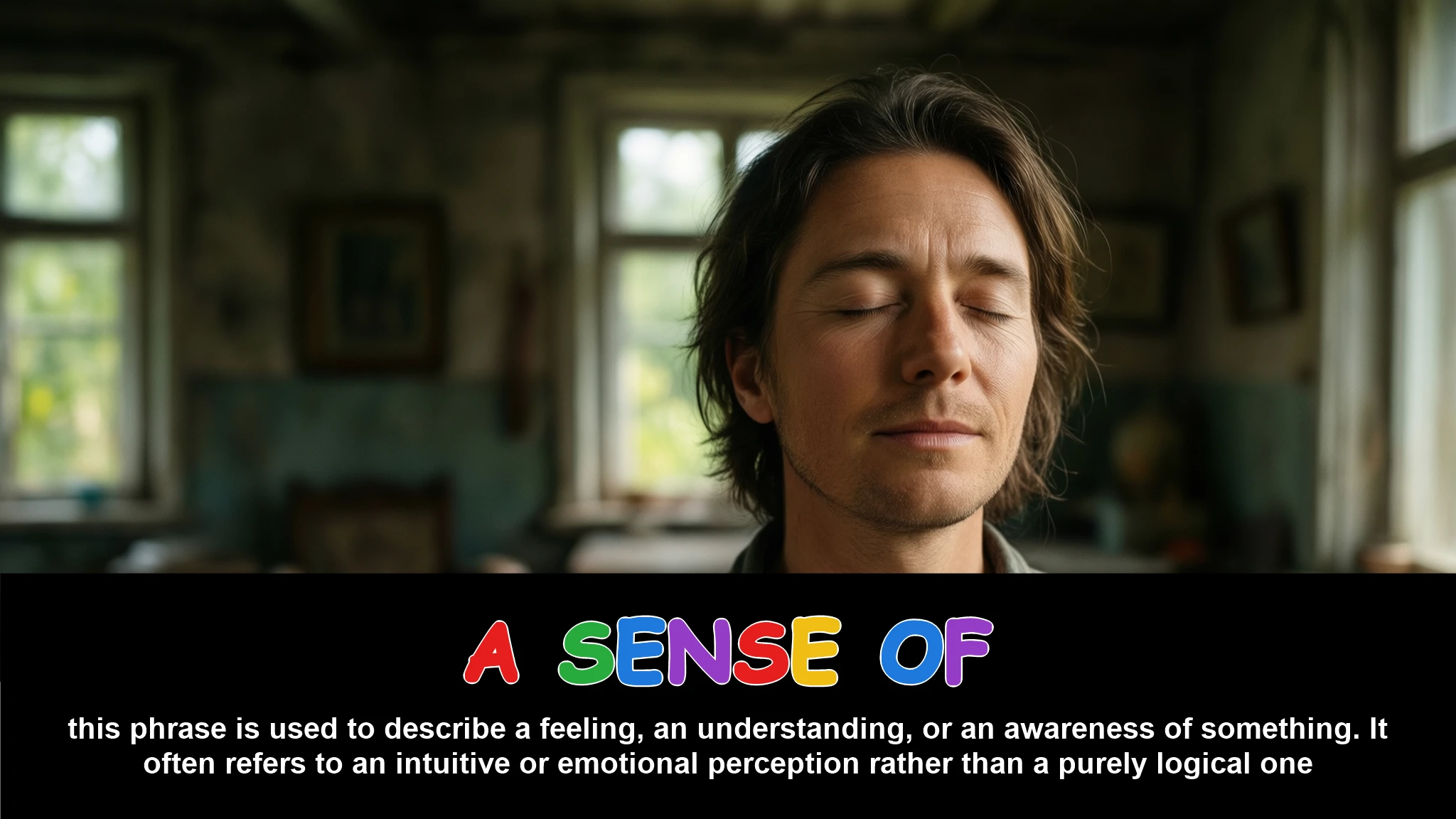 English Illustration for a sense of